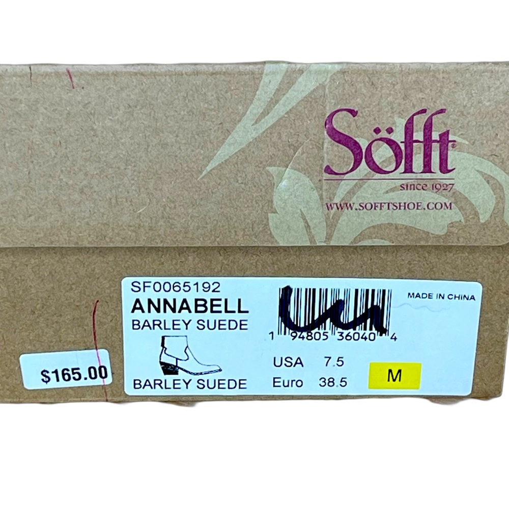 Sofft Annabell Suede Bootie Tan New in Box Size 7.5 - Picture 5 of 7